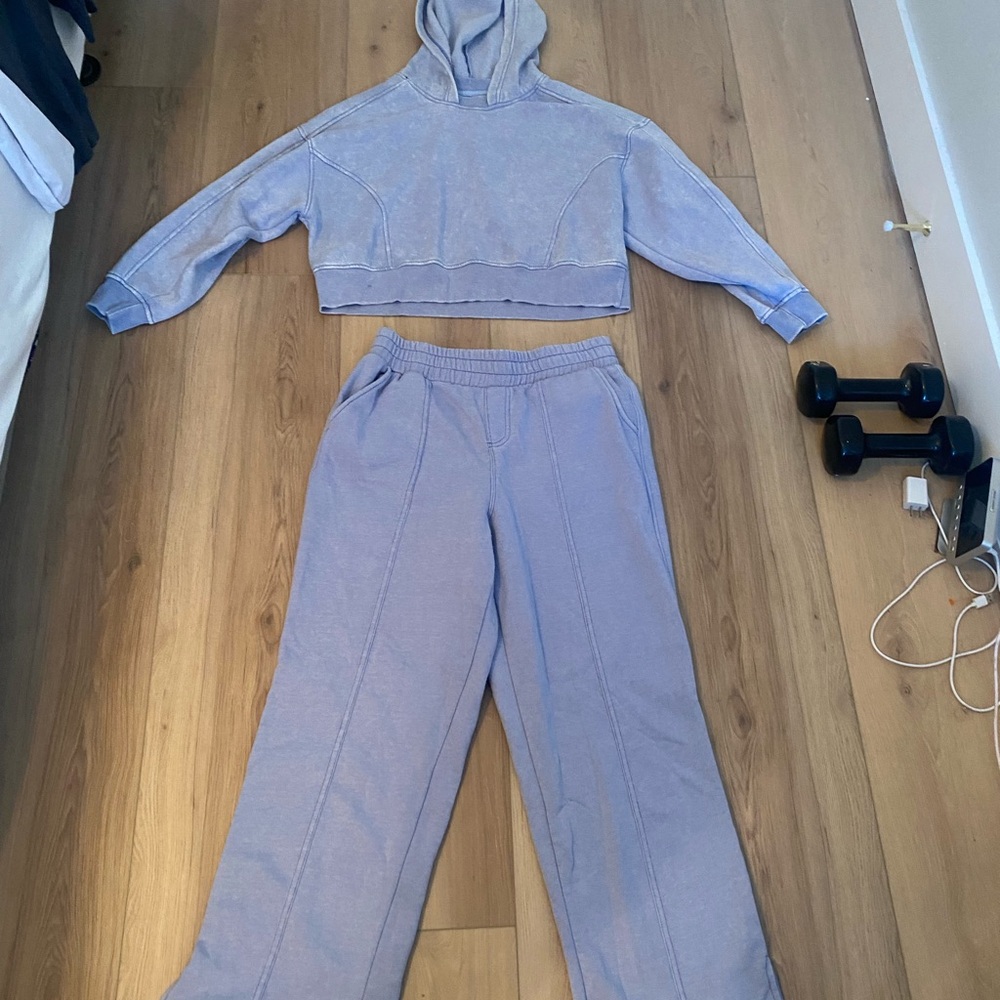 Women's Lavender Wide-Leg Sweatpants - Brand: